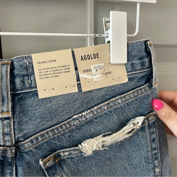 NWT Agolde Parker Vintage Cutoff Denim Shorts - Picture 5 of 5